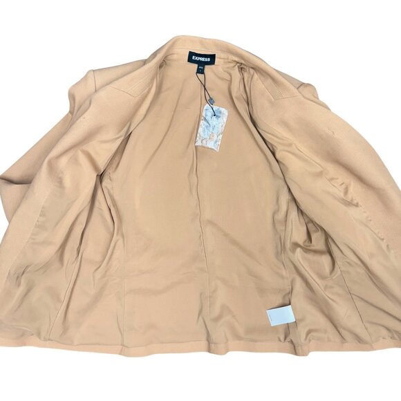 NWT Women's EXPRESS Double Breasted Belted Blazer Pecan | Size L - Picture 7 of 12